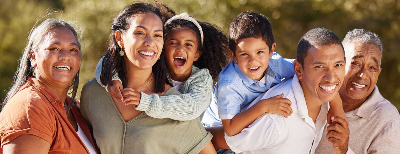Multi-generational hispanic family